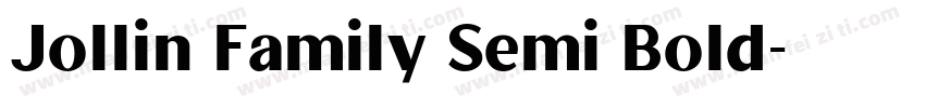 Jollin Family Semi Bold字体转换